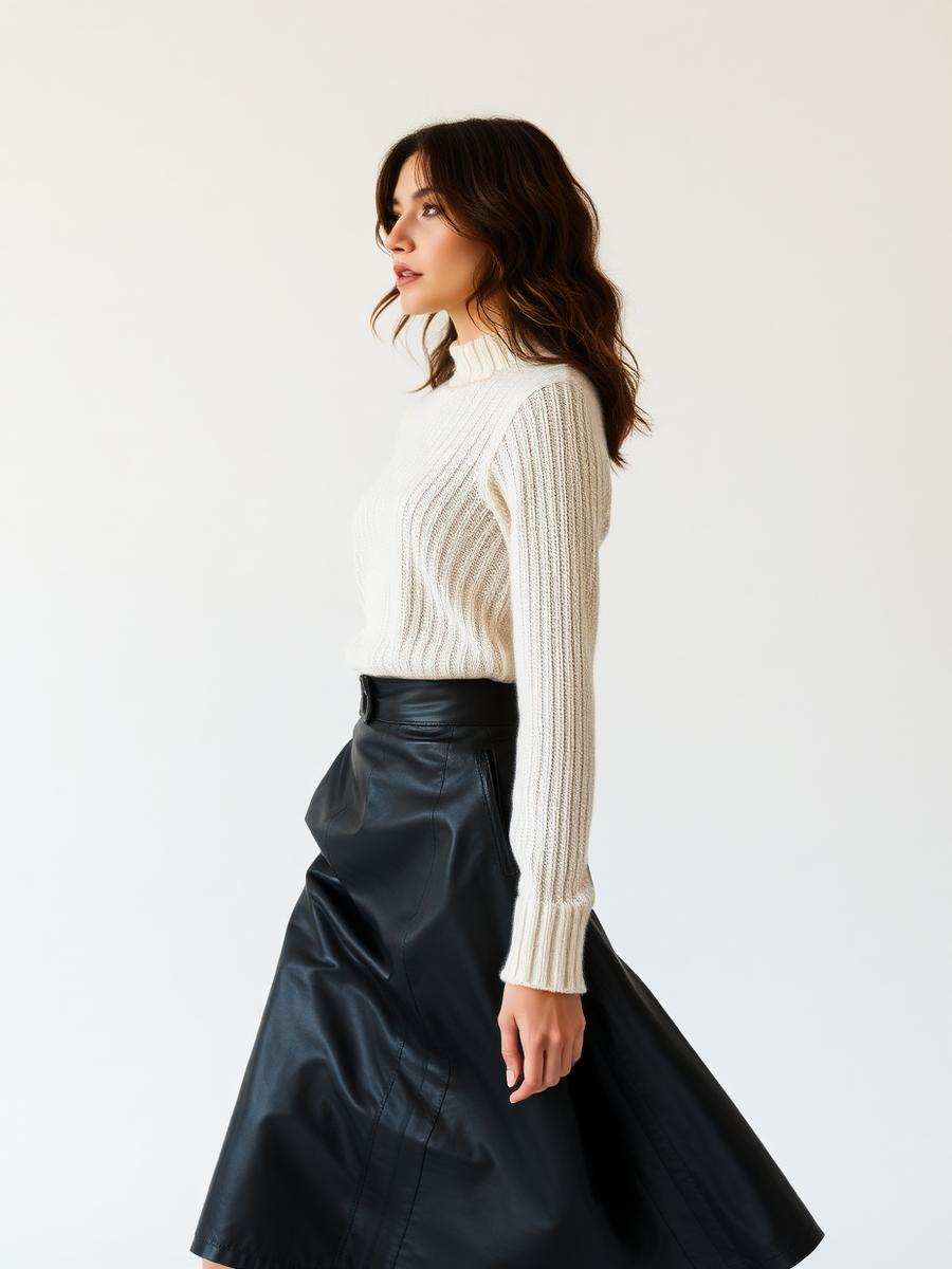 Bone Knit & Leather